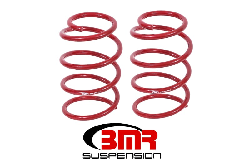 BMR 05-14 S197 Mustang GT Front Performance Version Lowering Springs - Red