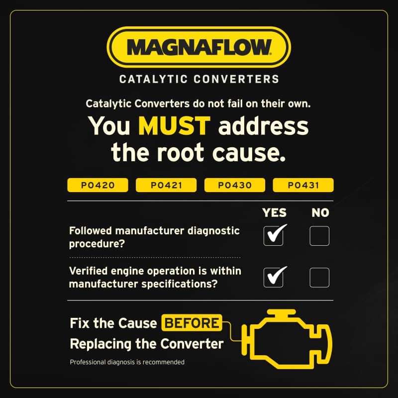 MagnaFlow Conv Univ 2in Inlet/Outlet Center/Center Round 11in Body L x 5.125in W x 15in Overall L