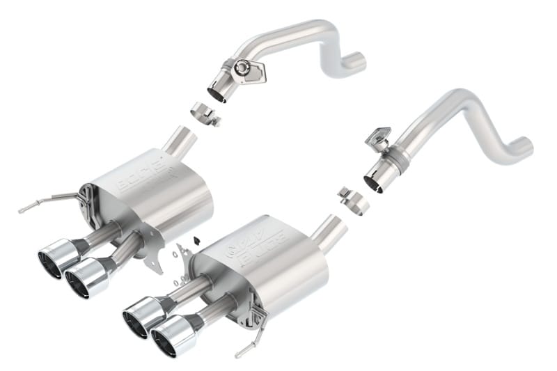 Borla 2014 Chevy Corvette C7 w/ AFM w/o NPP Atak Rear Section Exhaust Quad Rd Rl IC Tips