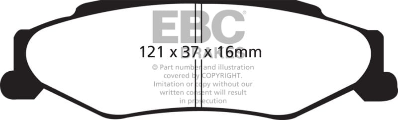 EBC Racing 01-13 Chevrolet Corvette C5/C6 5.7L/6.0L/6.2L Rear SR-11 Sintered Race Brake Pads