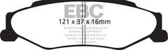 EBC Racing 01-13 Chevrolet Corvette C5/C6 5.7L/6.0L/6.2L Rear SR-11 Sintered Race Brake Pads
