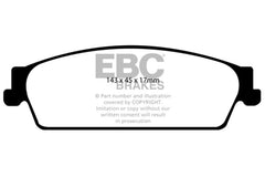 EBC 09-14 Cadillac Escalade 6.0 Hybrid Yellowstuff Rear Brake Pads