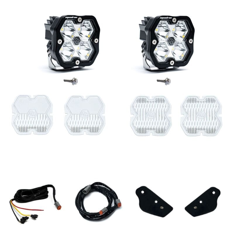 Baja Designs 21-25 Ford Bronco (Incl. 22-25 Raptor) Squadron Sport 2.0 A-Pillar Kit UP (Spot) -Clear