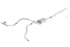 Borla 14 Silv/Sierra C/B Exhaust ATAK 1500 5.3L V8 AT/MT 2&4WD Ext Cab Split Side Exit