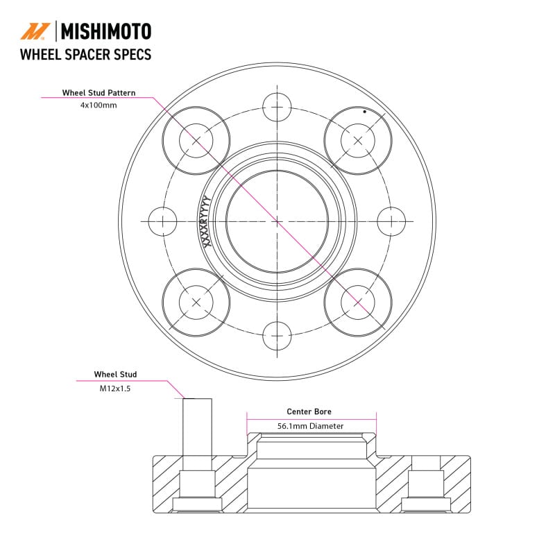 Mishimoto Wheel Spacers - 5x120 - 67.1 - 20 - M14 - Black