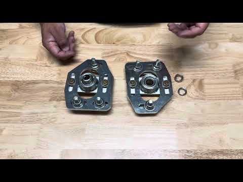79-89 Ford Mustang Steel Caster Camber Plates (HD Grade 50 Steel)