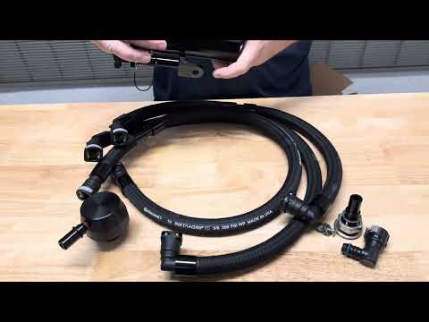 Plug N Play™ Dual Valve Oil Catch Can with Clean Side Separator (fits 22-24 Bronco Raptor 3.0L) UPR