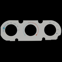 87-04 Ford Mustang Silver Face AC Panel Insert