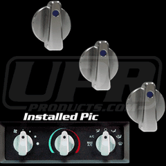 Billet Slimline AC Knobs UPR (fits 89-04 Ford Mustang)