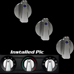 05-06 Ford Mustang Billet Slimline AC Knobs