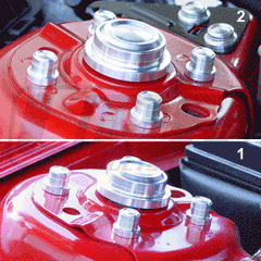 Billet Strut Tower Cap Cover Kit (fits 05-10 Ford Mustang, 11-14 GT500) UPR