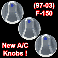 97-03 Ford F150 Billet Designer Style AC Knob Kit